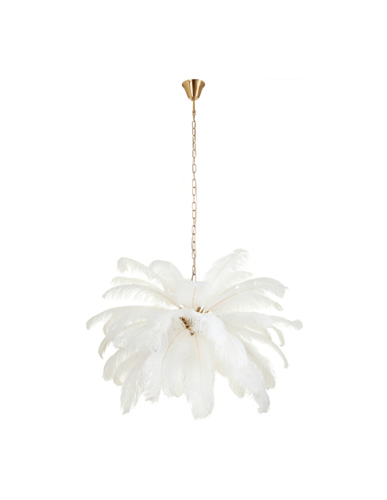 Designer pendant lamps -  Step Into Design pendant lamp EMU feather white 100 cm ST-DN127 white - product kolory-swiatla.pl 1
