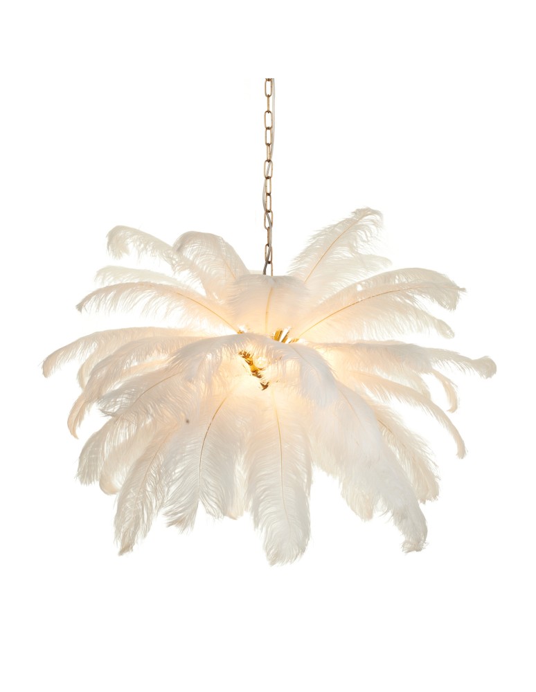 Designer pendant lamps -  Step Into Design pendant lamp EMU feather white 100 cm ST-DN127 white - product kolory-swiatla.pl 3