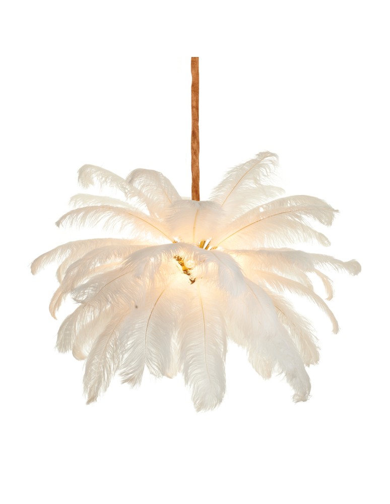 Designer pendant lamps -  Step Into Design pendant lamp EMU feather white 100 cm ST-DN127 white - product kolory-swiatla.pl 4