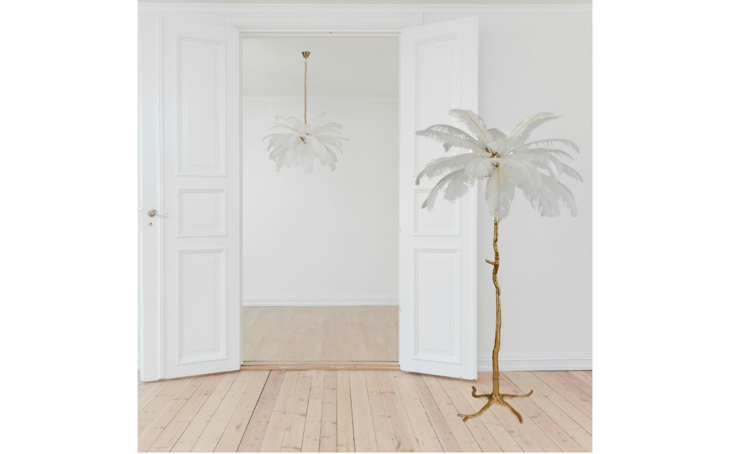  Step Into Design Lampa wisząca EMU pióra białe 100 cm ST-DN127 white