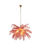 Designer pendant lamps -  Step Into Design EMU pink feather pendant lamp 100 cm ST-DN127 pink - product 3