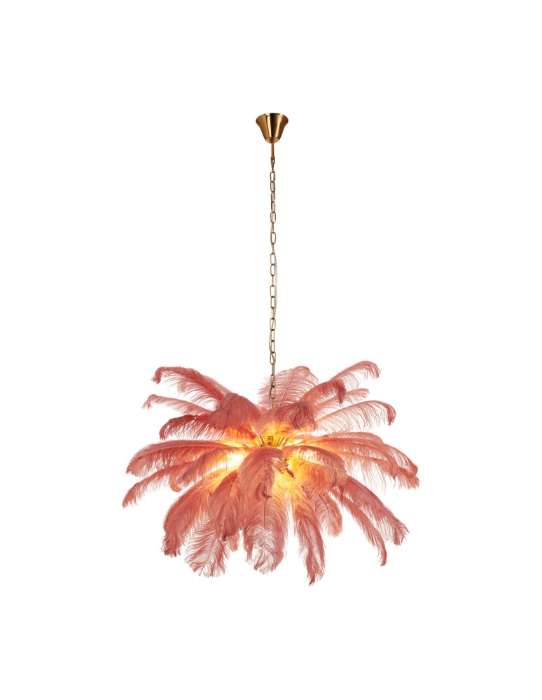 Designer pendant lamps -  Step Into Design EMU pink feather pendant lamp 100 cm ST-DN127 pink - product kolory-swiatla.pl 3