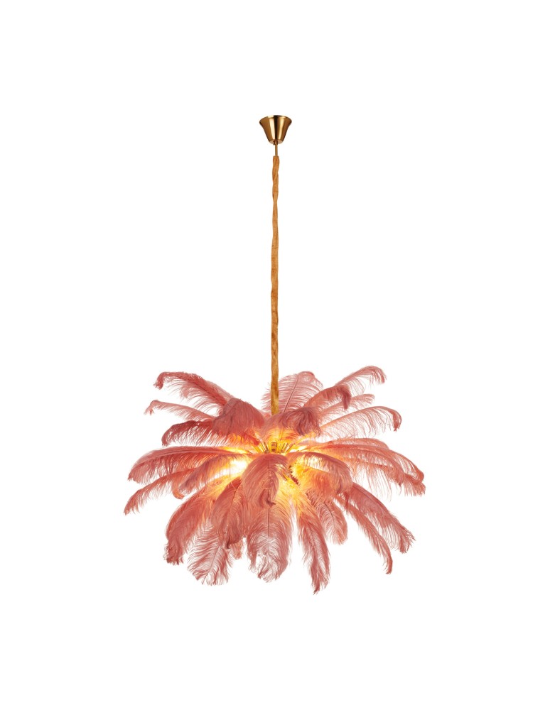 Designer pendant lamps -  Step Into Design EMU pink feather pendant lamp 100 cm ST-DN127 pink - product kolory-swiatla.pl 6