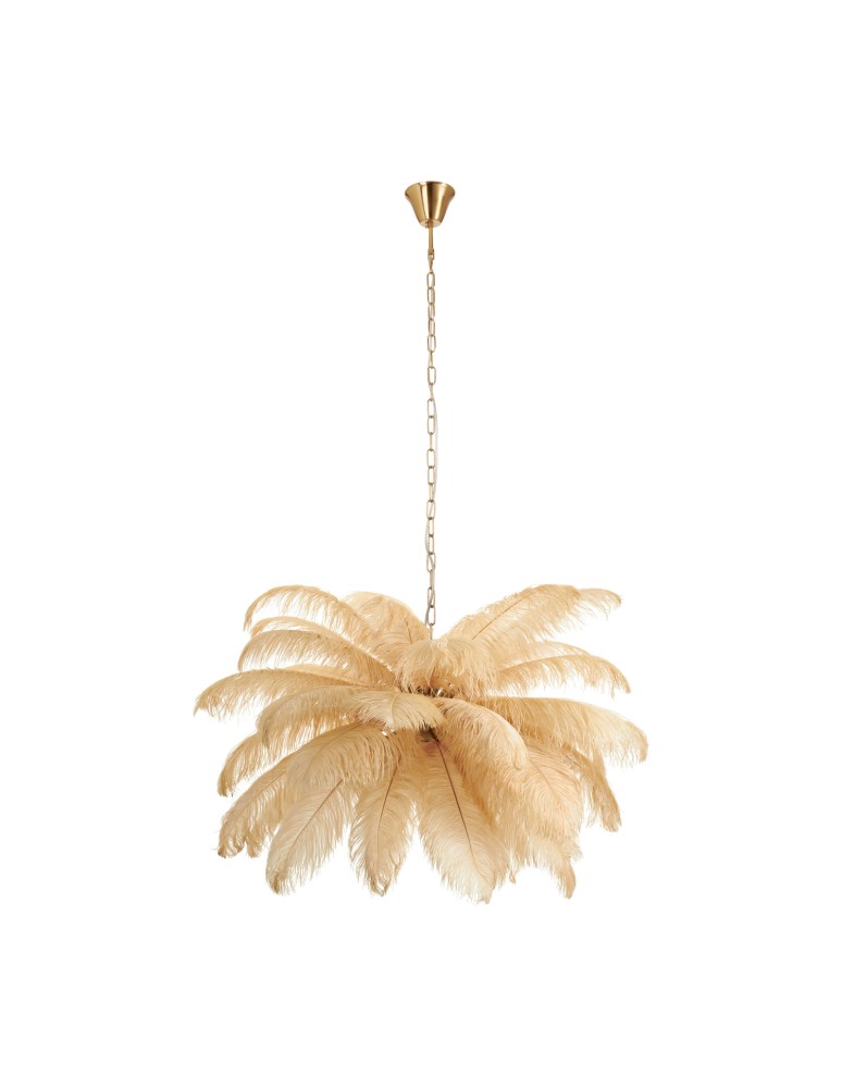 Designer pendant lamps -  Step Into Design EMU feather pendant lamp beige 100 cm ST-DN127 beige - product kolory-swiatla.pl 1