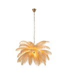 Designer pendant lamps -  Step Into Design EMU feather pendant lamp beige 100 cm ST-DN127 beige - product 2