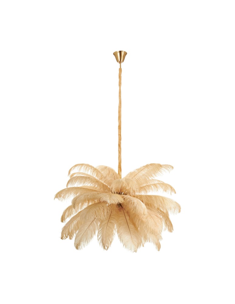 Designer pendant lamps -  Step Into Design EMU feather pendant lamp beige 100 cm ST-DN127 beige - product kolory-swiatla.pl 4