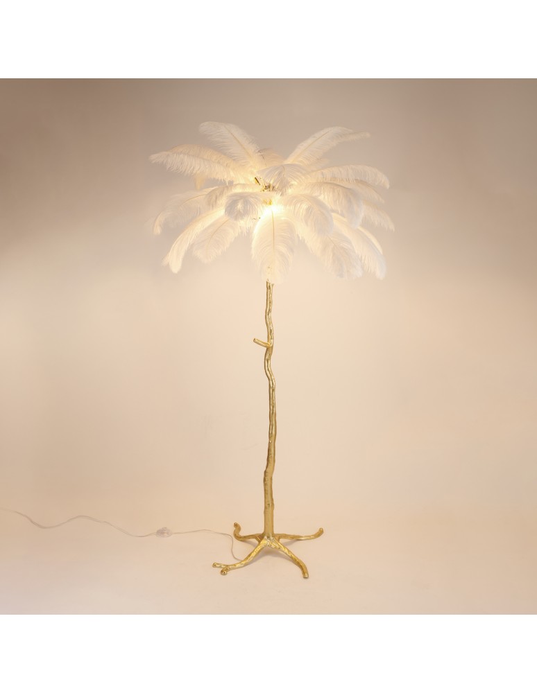 Designer floor lamps -  Step Into Design Floor lamp EMU feather white 170 cm ST-DN127-F white - product kolory-swiatla.pl 3
