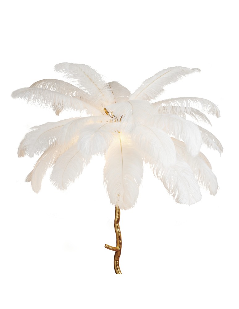 Designer floor lamps -  Step Into Design Floor lamp EMU feather white 170 cm ST-DN127-F white - product kolory-swiatla.pl 4