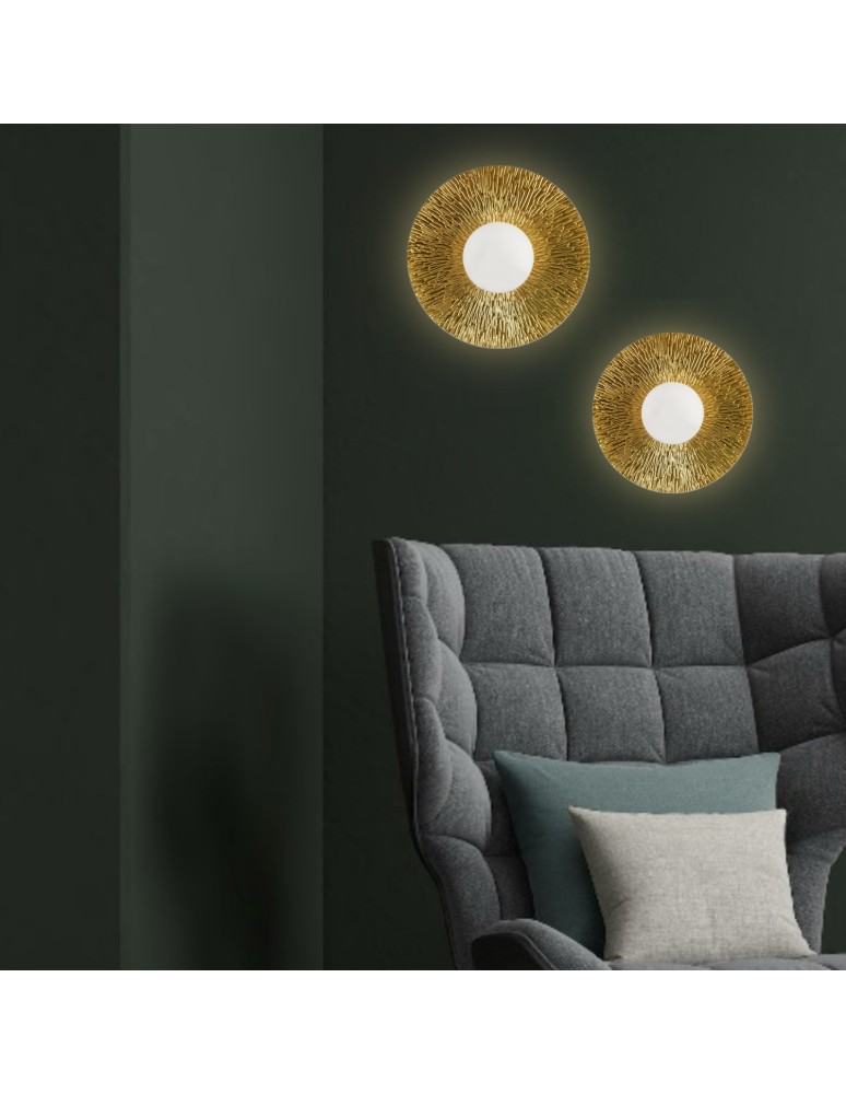 Designer wall lamps -  Step Into Design SUN S gold 20 cm wall lamp ST-FB230946-D20 - product kolory-swiatla.pl 4