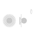 Designer wall lamps -  Step Into Design SUN L gold 40 cm wall lamp ST-FB230946-D40 - product 12