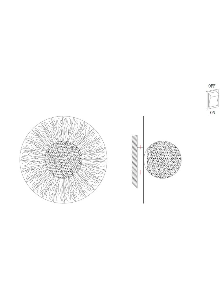 Designer wall lamps -  Step Into Design SUN L gold 40 cm wall lamp ST-FB230946-D40 - product kolory-swiatla.pl 12