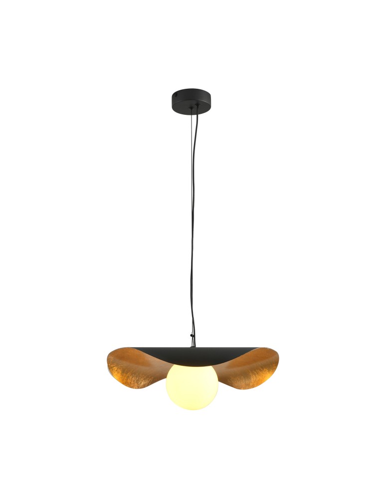 Modern pendant lamps -  Step Into Design ENZO black and gold 40 cm pendant lamp ST-F22020601-D40 black - product kolory-swiatla.pl 1