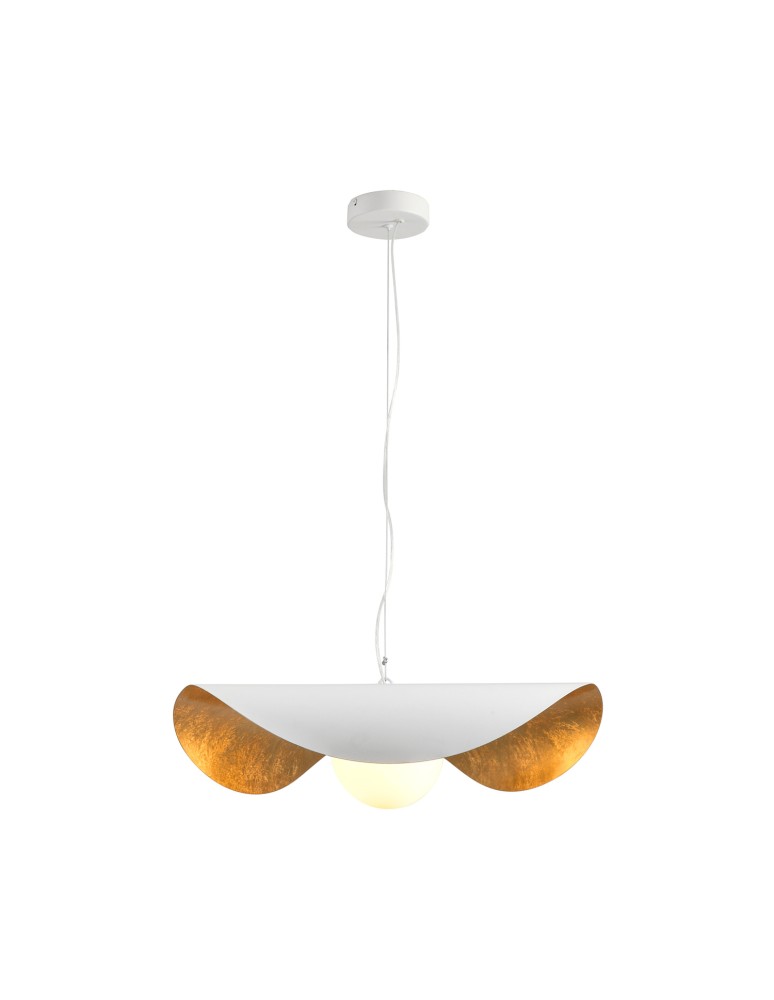 Modern pendant lamps -  Step Into Design ENZO white gold 60 cm pendant lamp ST-F22020601-D60 white - product kolory-swiatla.pl 1