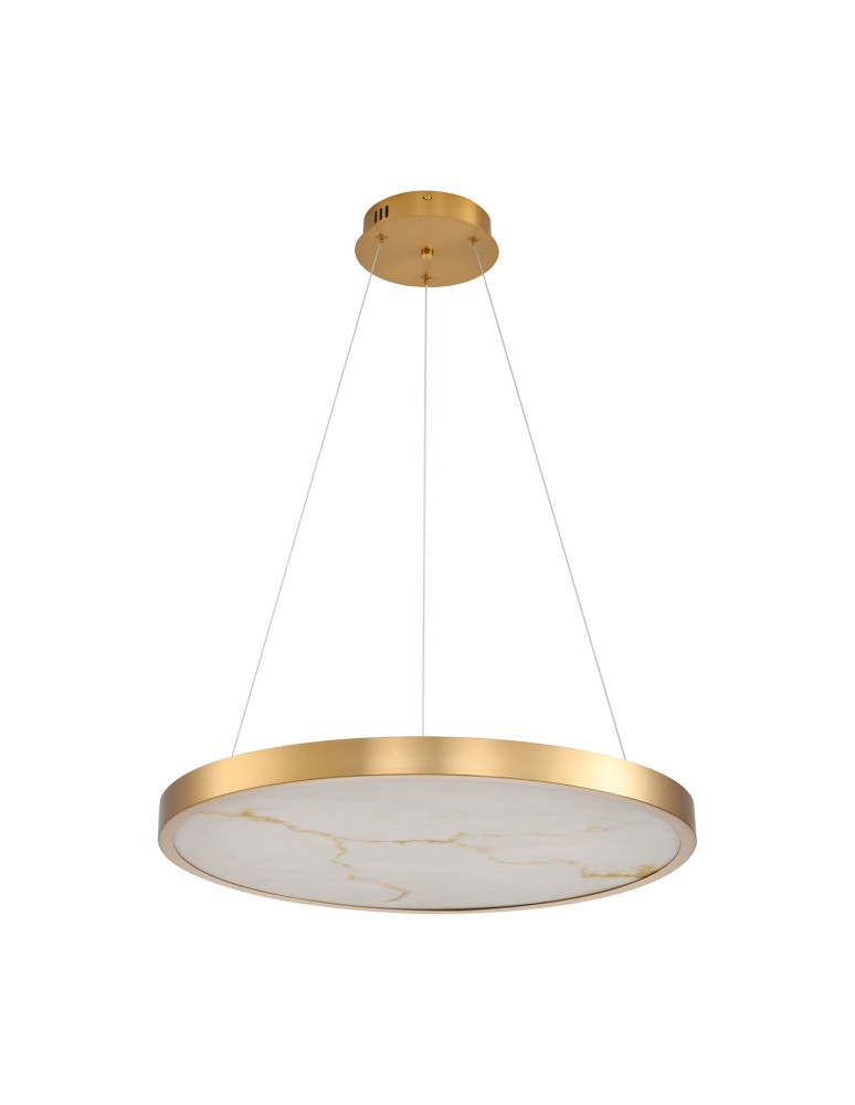 Designer pendant lamps -  Step Into Design ALCHEMY LED pendant lamp gold alabaster 60 cm ST-MD2407 - product kolory-swiatla.pl 1