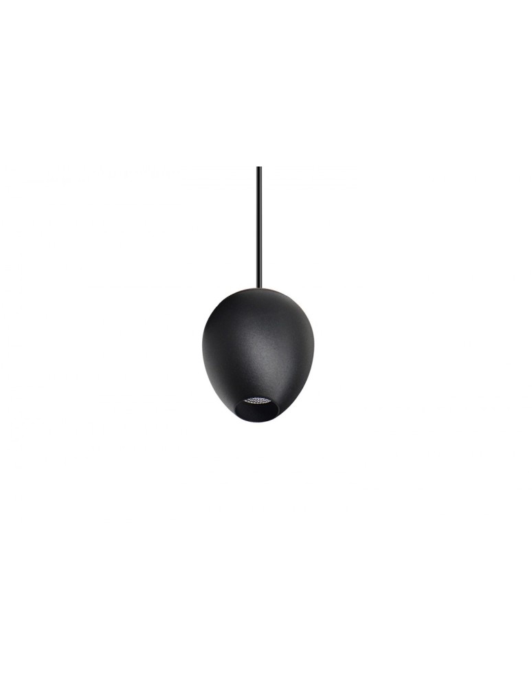 LED pendant lamps - Azzardo OVUM 1 PENDANT BLACK 1xLED Pendant Black AZ3095 - product kolory-swiatla.pl 2