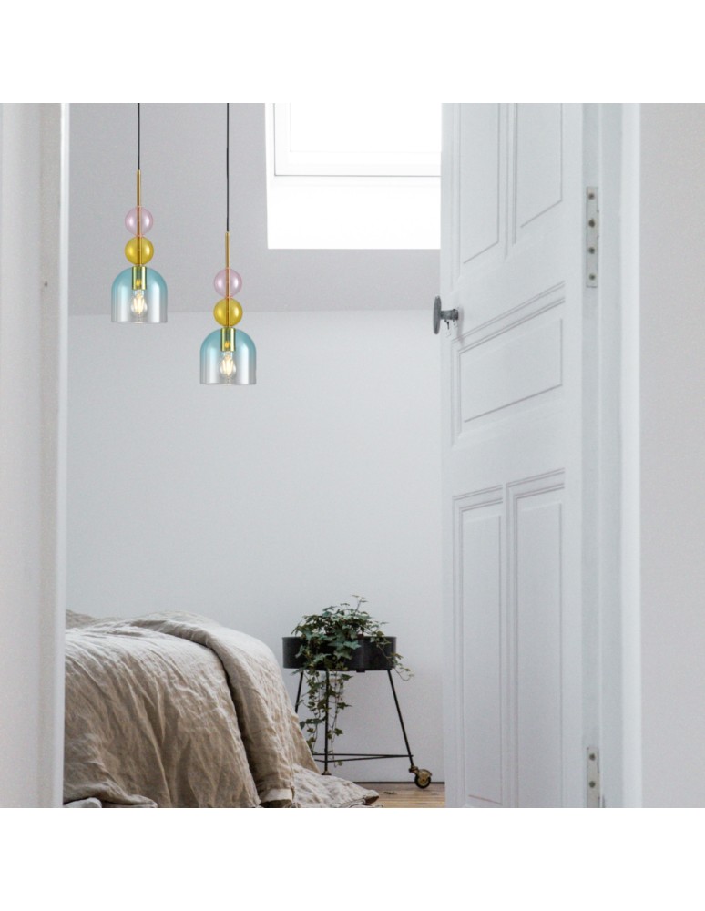 Designer pendant lamps -  Step Into Design PASTELLO BLUE colored pendant lamp 15 cm ST-DN345A. - product kolory-swiatla.pl 6