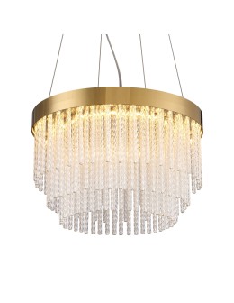 Step Into Design Lampa wisząca GLORIA LED kryształowa złota 40 cm ST-DL8510