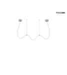 Designer pendant lamps - MOOSEE LASSO 400 Smart silver pendant lamp (MSE15011004421) - product 5