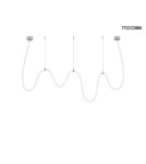 Designer pendant lamps - MOOSEE LASSO 500 Smart silver pendant lamp (MSE15011004431) - product 6