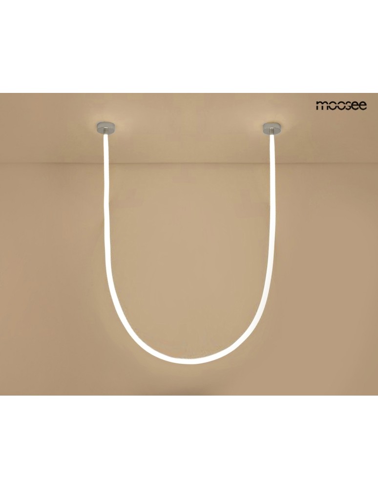 Designer pendant lamps - MOOSEE LASSO 600 Smart silver pendant lamp (MSE15011004941) - product kolory-swiatla.pl 5