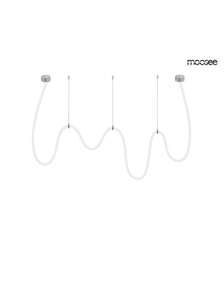 Designer pendant lamps - MOOSEE LASSO 600 Smart silver pendant lamp (MSE15011004941) - product kolory-swiatla.pl 6