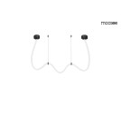 Designer pendant lamps - MOOSEE LASSO 400 Smart pendant lamp black (MSE15011004422) - product 5