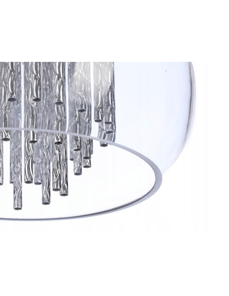 Glamour pendant lamps - Azzardo REGO 1 1xG9 Pendant Transparent/Chrome AZ3081 - product kolory-swiatla.pl 2