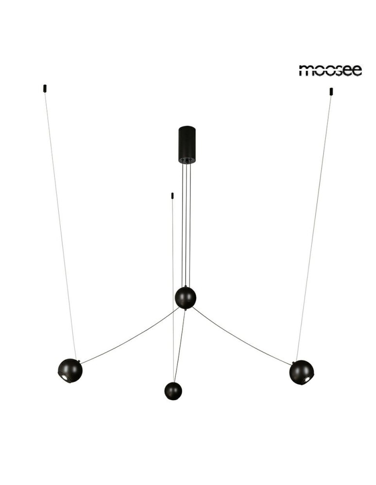 Modern pendant lamps - MOOSEE OCTO 3 pendant lamp black (MSE1501100491) - product kolory-swiatla.pl 1