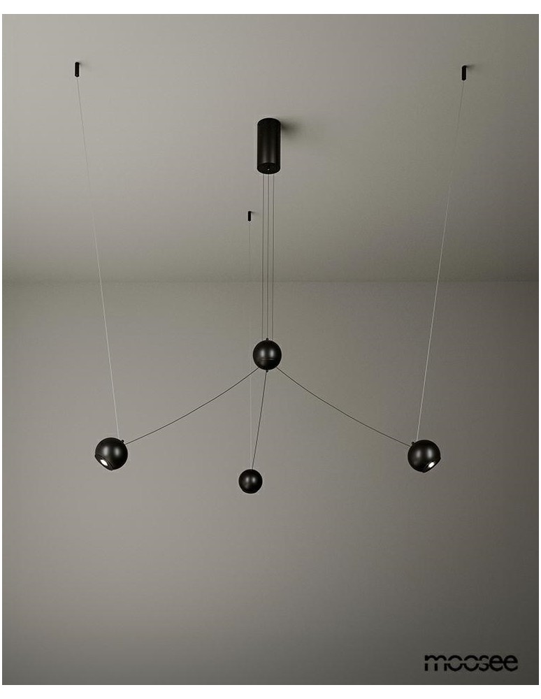 Modern pendant lamps - MOOSEE OCTO 3 pendant lamp black (MSE1501100491) - product kolory-swiatla.pl 7