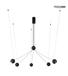 Modern pendant lamps - MOOSEE OCTO 5 pendant lamp black (MSE1501100492) - product 1