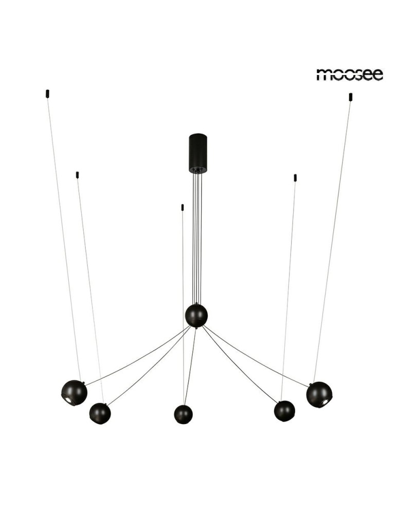 Modern pendant lamps - MOOSEE OCTO 5 pendant lamp black (MSE1501100492) - product kolory-swiatla.pl 1