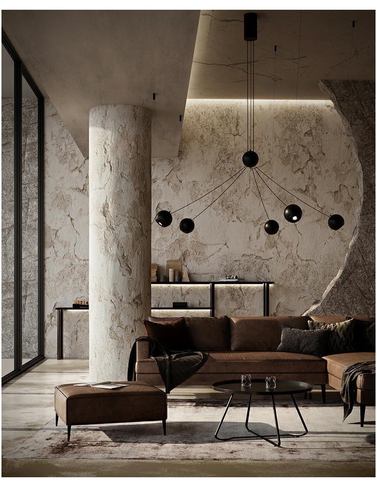 Modern pendant lamps - MOOSEE OCTO 5 pendant lamp black (MSE1501100492) - product kolory-swiatla.pl 8