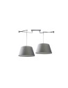 AZzardo NATALIA 2S Gray AZ1923/AZ2591 (incl. 2x lampshade 50cm gray) Pendant