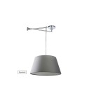 Pendant lamps with lampshade - AZzardo NATALIA S Gray AZ1924/AZ2591 Pendant. - product 1