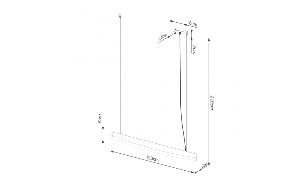 Thoro Lampa wisząca JORUN 120 biała LED 3000K TH.316