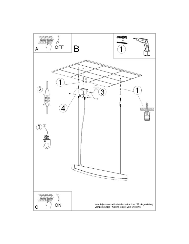 Pendant lamps over the island - Thoro pendant lamp JORUN 120 white LED 3000K TH.316 - product kolory-swiatla.pl 9