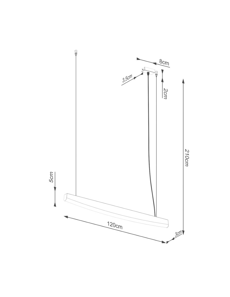 Pendant lamps over the island - Thoro pendant lamp JORUN 120 white LED 4000K TH.319 - product kolory-swiatla.pl 8