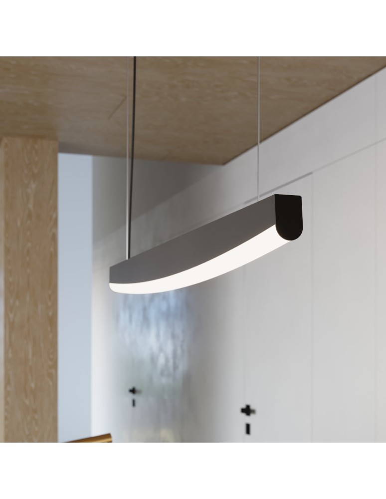 Pendant lamps over the island - Thoro pendant lamp JORUN 120 black LED 4000K TH.320 - product kolory-swiatla.pl 13