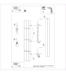 Designer wall lamps - Thoro Wall lamp FREYA 90 white TH.328 - product 8