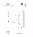 Designer wall lamps - Thoro Wall lamp FREYA 60 black TH.331 - product 8