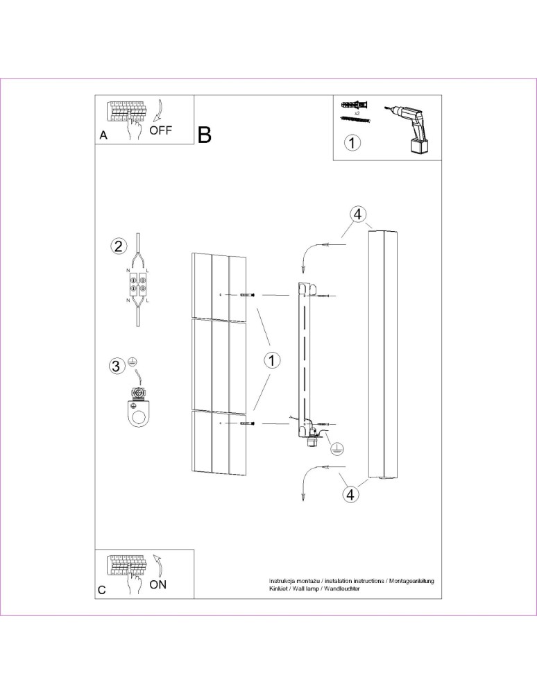 Designer wall lamps - Thoro Wall lamp FREYA 60 black TH.331 - product kolory-swiatla.pl 8