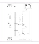 Designer wall lamps - Thoro Wall lamp FREYA 120 black TH.333 - product 8