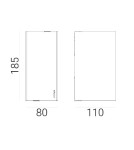 Outdoor wall lamps - Norlys Lillehammer Wall lamp IP65 2xLED 7.1W 129lm 3000K Aluminum 1580AL - product 6