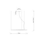 Pendant lamps circles - Thoro Chandelier RIO 78 beige LED 3000K TH.352 - product 9