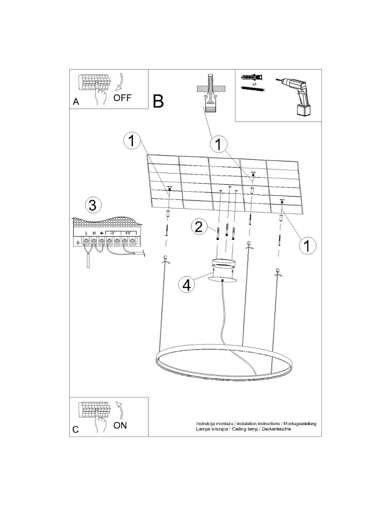 Pendant lamps circles - Thoro Chandelier RIO 55 beige LED 4000K TH.354 - product kolory-swiatla.pl 11