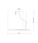 Pendant lamps circles - Thoro Chandelier RIO 110 beige LED 4000K TH.356 - product 9