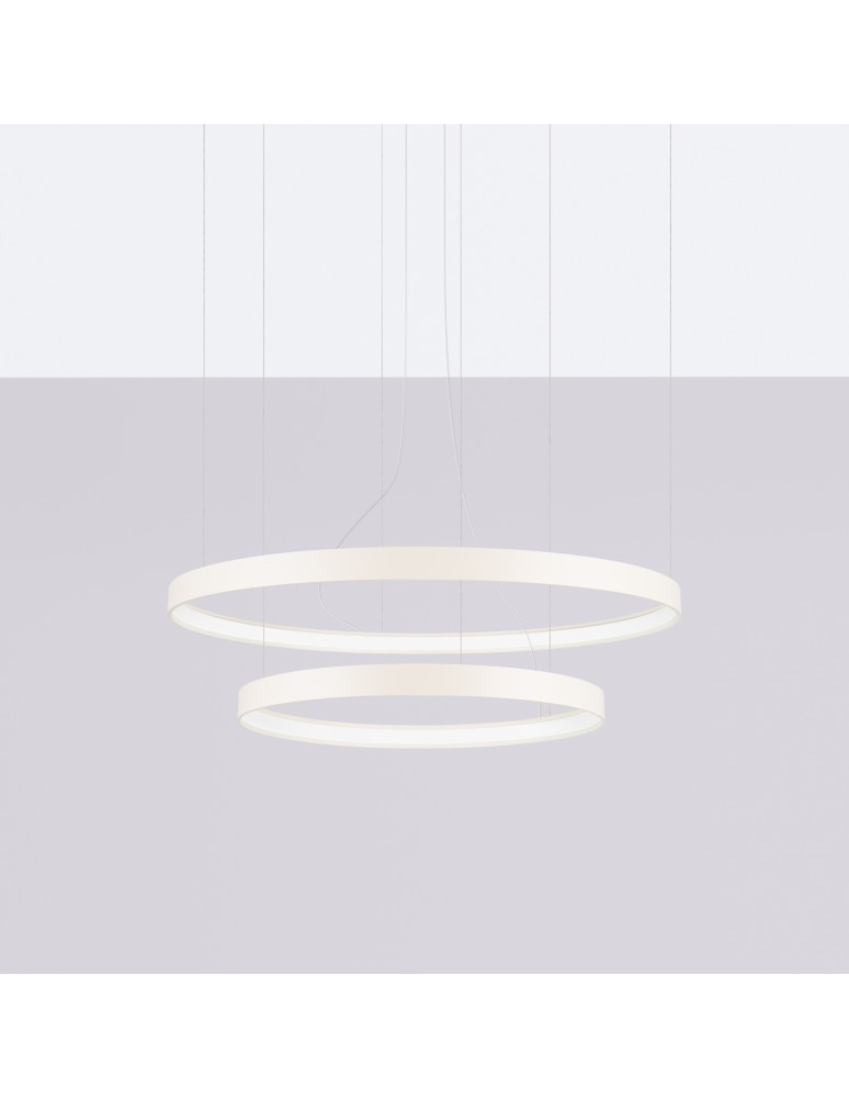 Pendant lamps circles - Thoro Chandelier RIO 2 55/78 beige LED 4000K TH.359 - product kolory-swiatla.pl 2