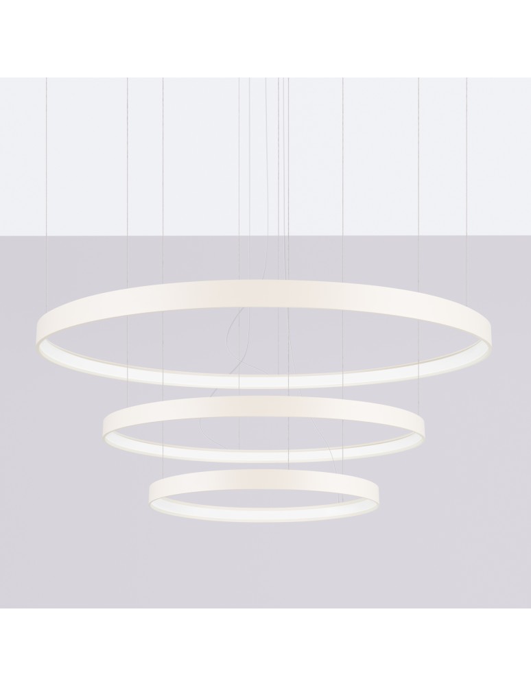 Pendant lamps circles - Thoro Chandelier RIO 3 55/78/110 beige LED 4000K TH.360 - product kolory-swiatla.pl 2