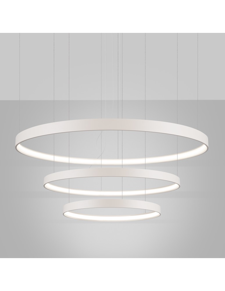 Pendant lamps circles - Thoro Chandelier RIO 3 55/78/110 beige LED 4000K TH.360 - product kolory-swiatla.pl 3