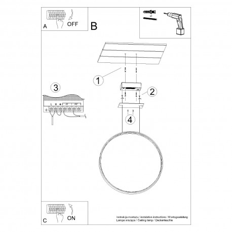 Thoro Lampa wisząca RIO 55 beżowa LED 3000K TH.361